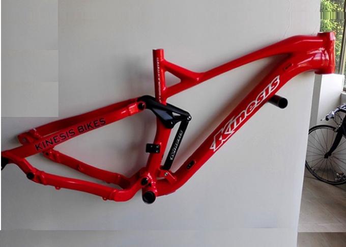 Quadro completo vermelho 27.5er da bicicleta da suspensão mais o logotipo do costume do estilo da equitação da fuga/Am