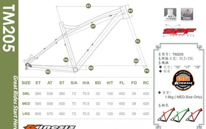 do quadro de pouco peso da bicicleta de 26er XC Hardtail cor material de alumínio multi